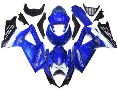 Carénages Moto Suzuki GSXR 1000 2007-2008 - Bleu Blanc Noir Corona Vendre