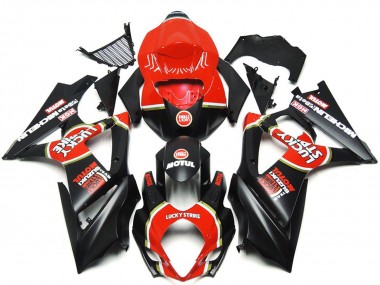 Carénages Moto Suzuki GSXR 1000 2007-2008 - Rouge Noir Lucky Strike Vendre