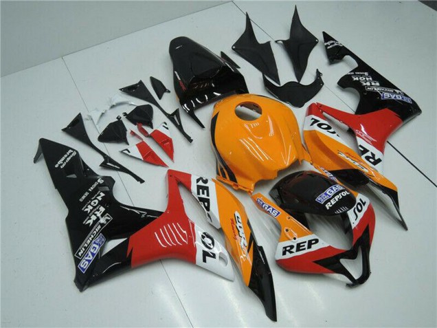Kits Carénage Moto ABS Honda CBR600RR 2007-2008 - Orange Blanc Rouge Noir Brillant Repsol
