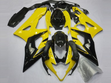 Carénages Moto Suzuki GSXR 1000 2005-2006 - Jaune Noir Brillant Vendre