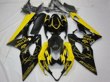 Carénages Moto Suzuki GSXR 1000 2005-2006 - Jaune Noir Corona Alstare Vendre