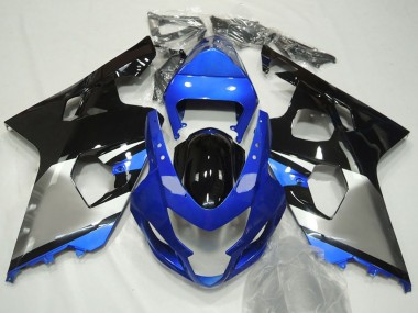 Carénages Moto Suzuki GSXR 600 / GSXR 750 2004-2005 - Bleu Argent Noir Vendre