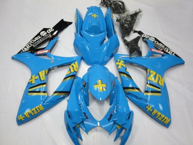 Carénages Moto Suzuki GSXR 600 / GSXR 750 2006-2007 - Bleu Clair Noir Jaune Rizla Vendre