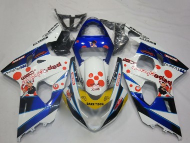 Carénages Moto Suzuki GSXR 600 / GSXR 750 2004-2005 - Blanc Bleu Rouge Jaune Noir Dark Dog Vendre