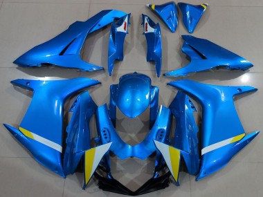 Carénage Moto Suzuki GSXR 600 / GSXR 750 2011-2024 - Bleu Blanc Jaune Vendre