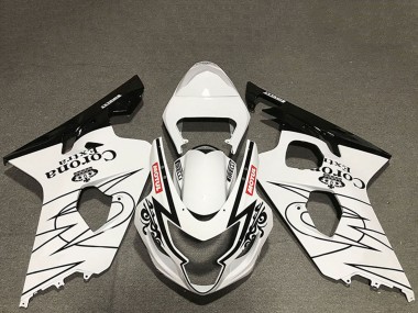 Carénages Moto Suzuki GSXR 600 / GSXR 750 2004-2005 - Blanc Noir Brillant Corona Motul Style Vendre