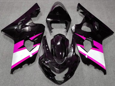 Carénages Moto Suzuki GSXR 600 / GSXR 750 2004-2005 - Noir Brillant Rose Blanc Vendre
