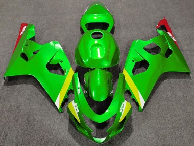 Carénages Moto Suzuki GSXR 600 / GSXR 750 2004-2005 - Vert Jaune Blanc Vendre