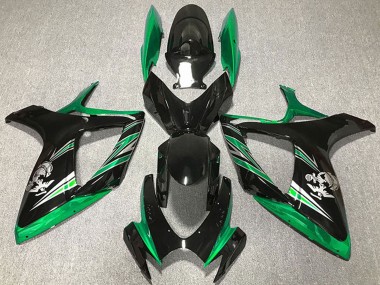 Carénages Moto Suzuki GSXR 600 / GSXR 750 2006-2007 - Vert Noir Brillant Vendre