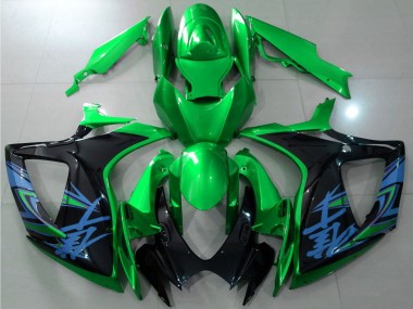 Carénages Moto Suzuki GSXR 600 / GSXR 750 2006-2007 - Vert Noir Bleu Vendre