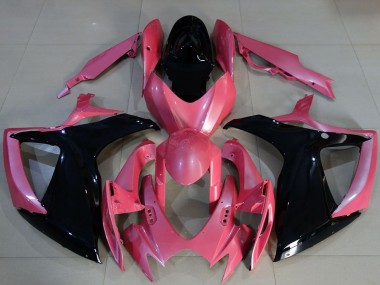 Carénages Moto Suzuki GSXR 600 / GSXR 750 2006-2007 - Rose Noir Brillant Vendre