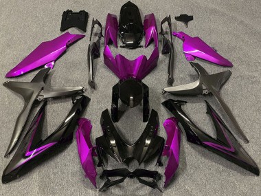 Carénages Moto Suzuki GSXR 600 / GSXR 750 2008-2010 - Rose Noir Brillant Noir Mat Vendre