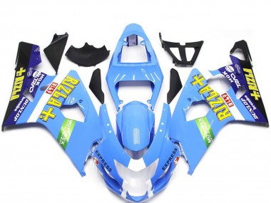 Carénages Moto Suzuki GSXR 600 / GSXR 750 2004-2005 - Bleu Clair Vert Jaune Rizla Style Vendre