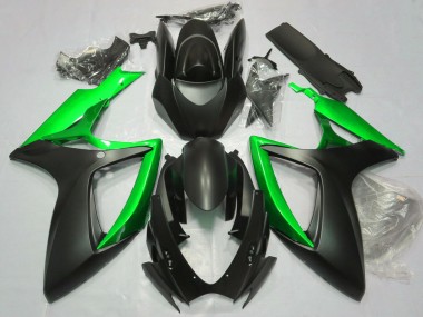 Carénages Moto Suzuki GSXR 600 / GSXR 750 2006-2007 - Noir Mat Vert Vendre