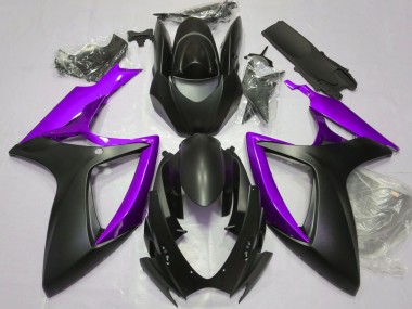 Carénages Moto Suzuki GSXR 600 / GSXR 750 2006-2007 - Noir Mat Violet Vendre