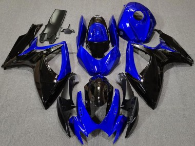 Carénages Moto Suzuki GSXR 600 / GSXR 750 2006-2007 - Bleu Noir Brillant Vendre