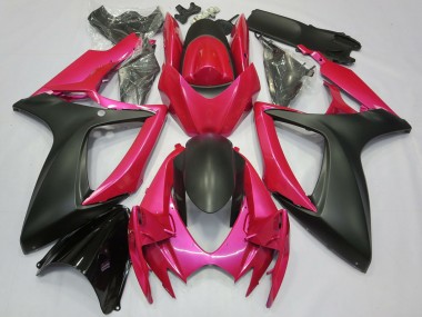 Carénages Moto Suzuki GSXR 600 / GSXR 750 2006-2007 - Rose Noir Mat Vendre