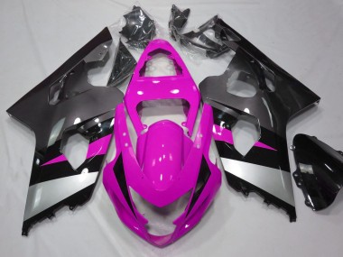 Carénages Moto Suzuki GSXR 600 / GSXR 750 2004-2005 - Rose Argent Noir Vendre
