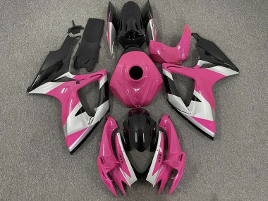 Carénages Moto Suzuki GSXR 600 / GSXR 750 2006-2007 - Rose Argent Noir Brillant Vendre