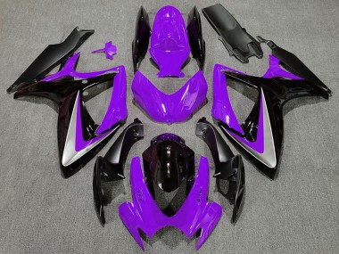 Carénages Moto Suzuki GSXR 600 / GSXR 750 2006-2007 - Violet Argent Noir Brillant OEM Style Vendre