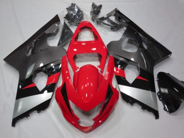 Carénages Moto Suzuki GSXR 600 / GSXR 750 2004-2005 - Rouge Argent Noir Vendre