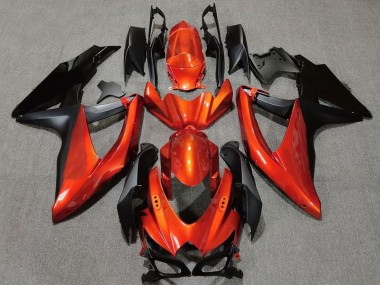 Carénages Moto Suzuki GSXR 600 / GSXR 750 2008-2010 - Orange Noir Mat Vendre