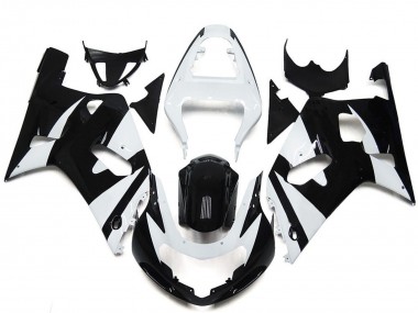 Carénages Moto Suzuki GSXR 600 / GSXR 750 2001-2003 - Blanc Noir Brillant OEM Style Vendre