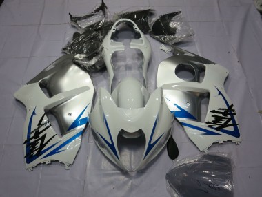 Carénages Moto Suzuki GSXR 1300 1996-2007 - Blanc Argent Bleu Vendre