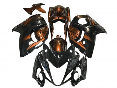 Carénages Moto Suzuki GSXR 1300 2008-2020 - Noir Brillant Orange Foncé Vendre