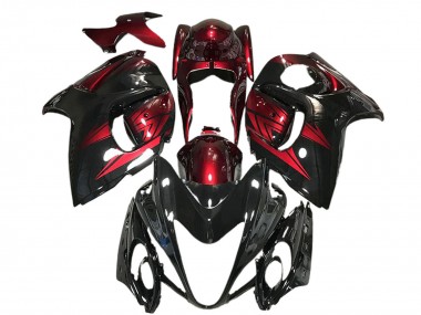 Carénages Moto Suzuki GSXR 1300 2008-2020 - Noir Brillant Rouge Foncé Vendre