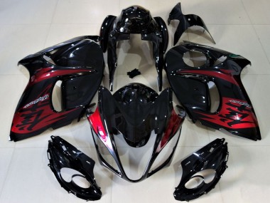 Carénages Moto Suzuki GSXR 1300 2008-2020 - Noir Brillant Bonbon Rouge Vendre