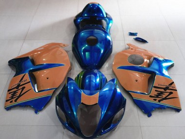 Carénages Moto Suzuki GSXR 1300 1996-2007 - Bleu Brillant Bronzage du Désert Vendre