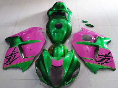 Carénages Moto Suzuki GSXR 1300 1996-2007 - Vert Brillant Rose Vendre