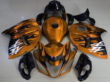 Carénages Moto Suzuki GSXR 1300 2008-2020 - Orange Brillant Noir Vendre