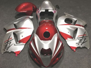 Carénages Moto Suzuki GSXR 1300 1996-2007 - Rouge Brillant Argent Vendre