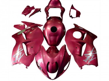 Carénages Moto Suzuki GSXR 1300 1996-2007 - Rouge Brillant Argent Logo Vendre
