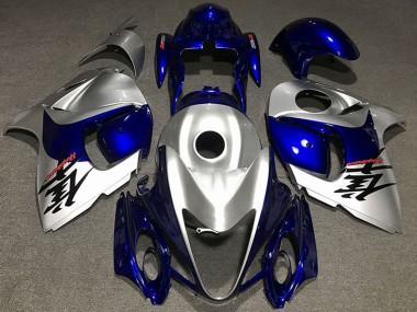 Carénages Moto Suzuki GSXR 1300 2008-2020 - Argent Brillant Bleu Vendre