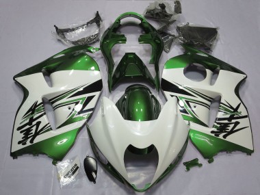 Carénages Moto Suzuki GSXR 1300 1996-2007 - Blanc Brillant Vert Vendre