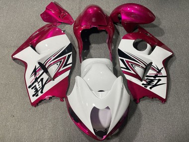 Carénages Moto Suzuki GSXR 1300 1996-2007 - Blanc Brillant Rose Vendre