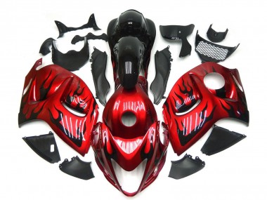 Carénages Moto Suzuki GSXR 1300 2008-2020 - Rouge Noir Flamme Vendre
