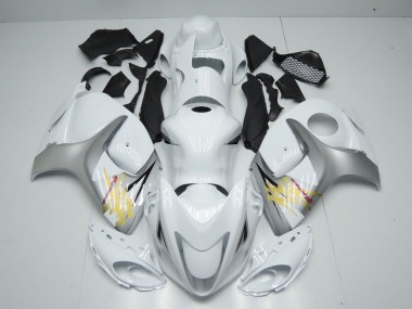 Carénages Moto Suzuki GSXR 1300 2008-2020 - Blanc Argent Jaune Vendre