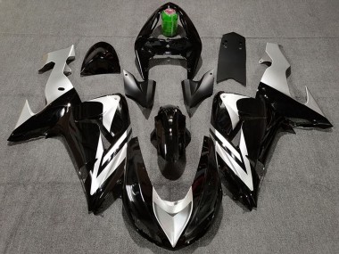 Carénages Moto Kawasaki ZX10R 2006-2007 - Noir Brillant Argent Vendre