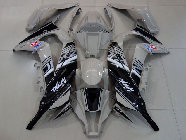 Carénages Moto Kawasaki ZX10R 2011-2015 - Gris Blanc Noir