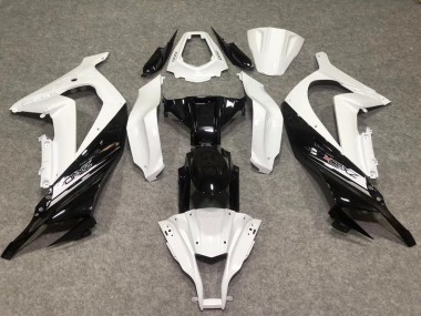 Carénages Moto Kawasaki ZX10R 2011-2015 - Blanc Noir Brillant Vendre