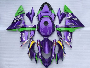 Carénages Moto Kawasaki ZX10R 2004-2005 - Vert Violet Trick Star Vendre