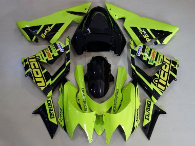 Carénages Moto Kawasaki ZX10R 2004-2005 - Haute Visibilité Jaune Noir Vendre