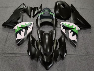 Carénages Moto Kawasaki ZX10R 2004-2005 - Noir Mat Vert Vendre