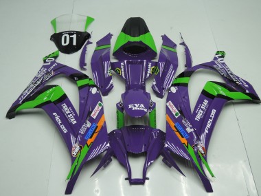 Carénages Moto Kawasaki ZX10R 2011-2015 - Violet Noir Vert Orange Blanc Trick Star EVA Courses OEM Style Vendre