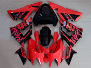 Carénages Moto Kawasaki ZX10R 2004-2005 - Rouge Noir Logo Vendre