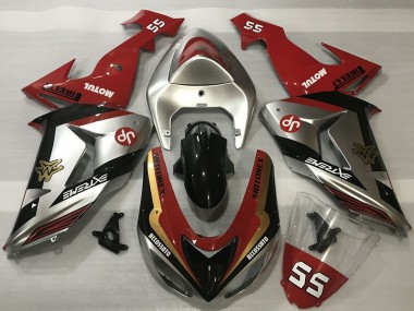 Carénages Moto Kawasaki ZX10R 2006-2007 - Rouge Argent Or Noir Vendre